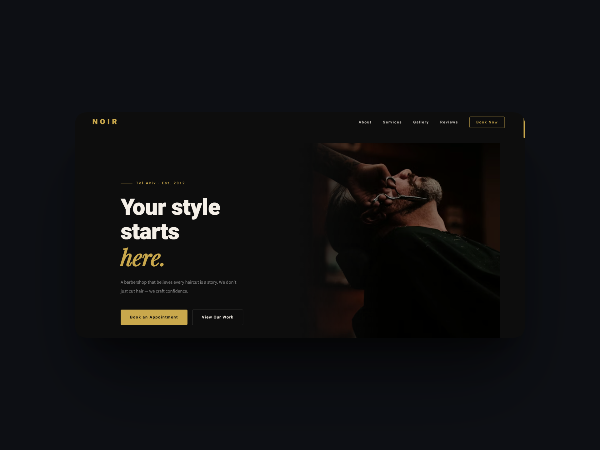 NOIR Barbershop & Salon — Live Preview