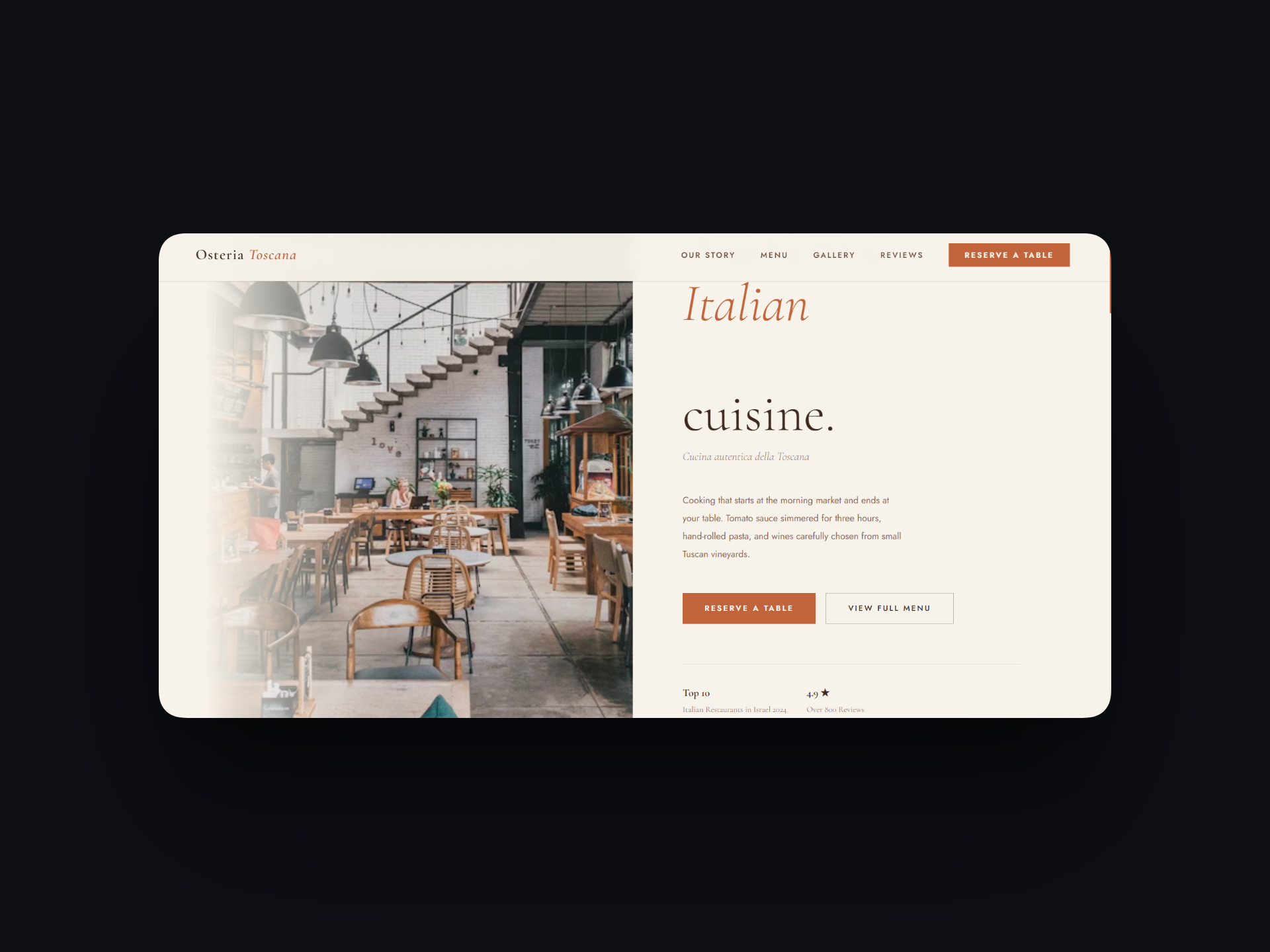 Osteria Toscana — Live Preview